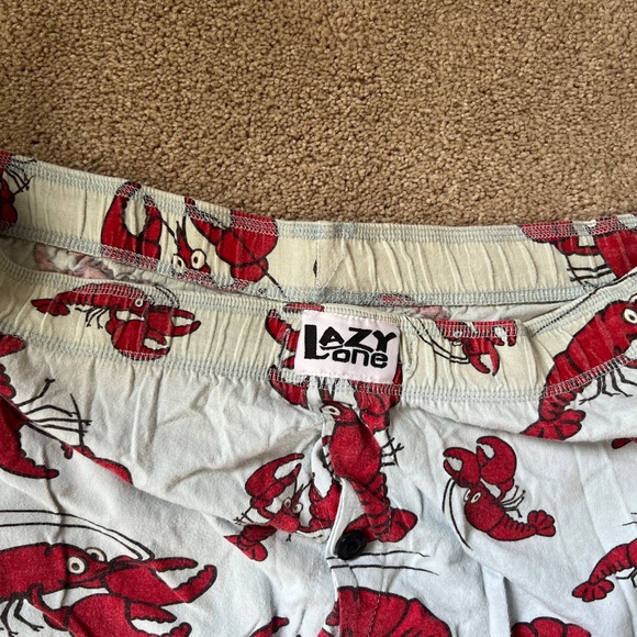 Lazy One Blue Lobster Pajama Pants Size S - Picture 4 of 4